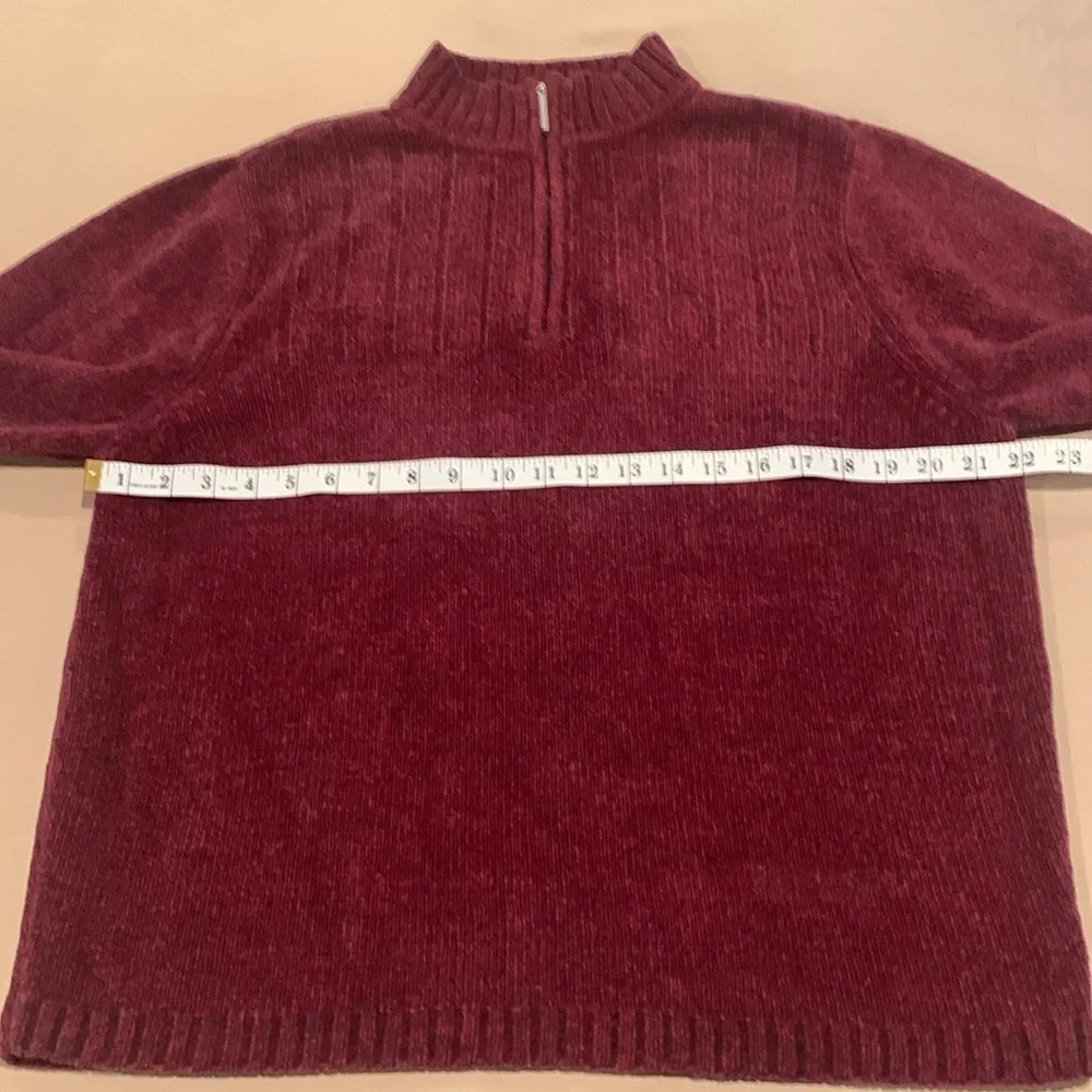 NWOT Karen Scott Pullover Quater Zip Sweater Size P/XLarge - Picture 8 of 12